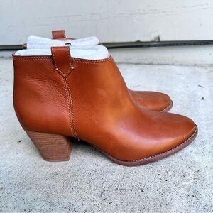 NEW Madewell Billie Boots in English Saddle Leather Made in Brazil Size 9